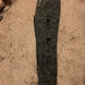 Fashion nova distressed camp jeans